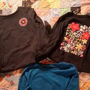 3 Long Sleeve Girls Shirts
